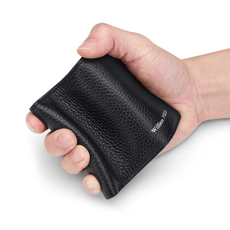 Мужской кошелек WILLIAMPOLO, держатель для удостоверений личности, роскошный брендовый кожаный мужской кошелек, кошелек для карт, мужские кошельки, праздничные подарки P24QB003