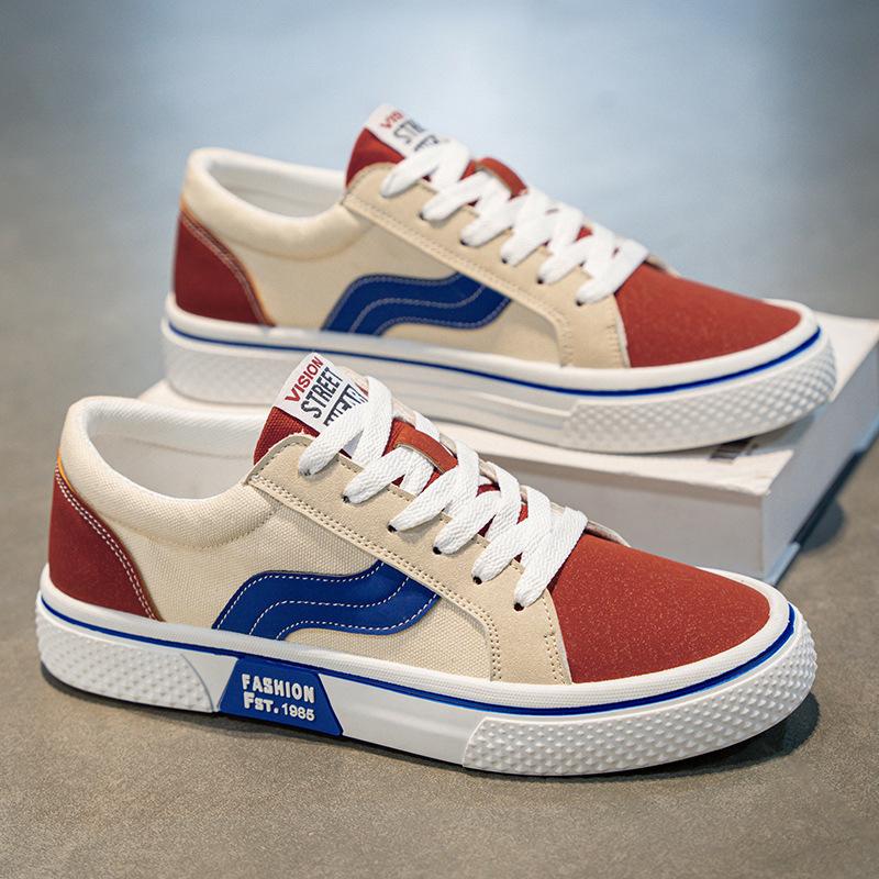 Fashion Men's Spring New Breathable Versatile Soft Soled Casual Sports Shoes Trendy Fashionable Simple Canvas Shoes