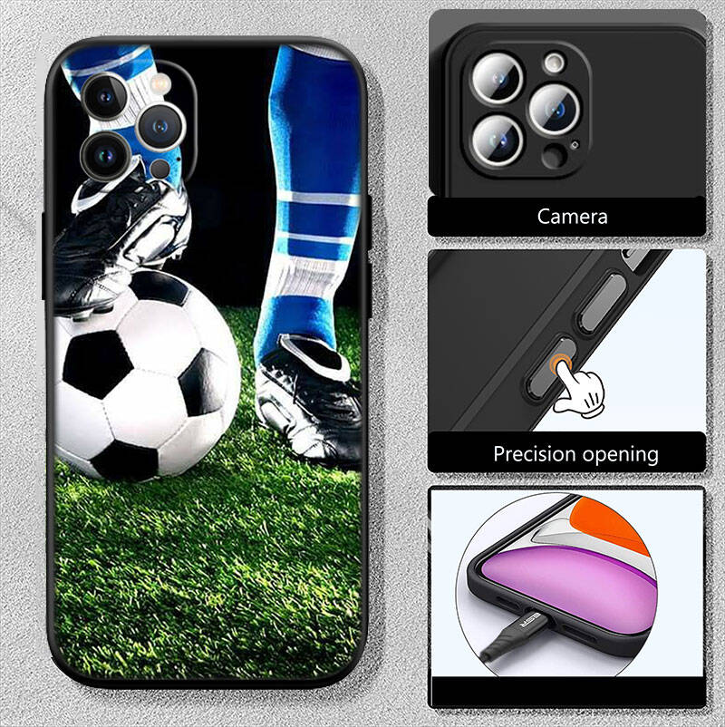 MH59 Чехол для телефона с футбольным мячом для iPhone 7 8 11 12 13 14 15 16 17 16E XS Pro Max XR X SE Air