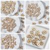 20 pcs Wooden Cat Shape Buttons 2 Holes Sewing Buttons Vintage Fish Buttons  Bags Hats