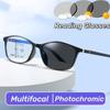 Progressive Multifocal Photochromic Reading Glasses for Middle-aged Anti Blue Light Reading Glasses Men Women Far Sight Glasses