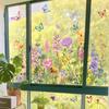 Color Butterfly Flower Static Sticker Glass Sticker Living Room Bedroom Window Sticker Home Decoration Wall Sticker
