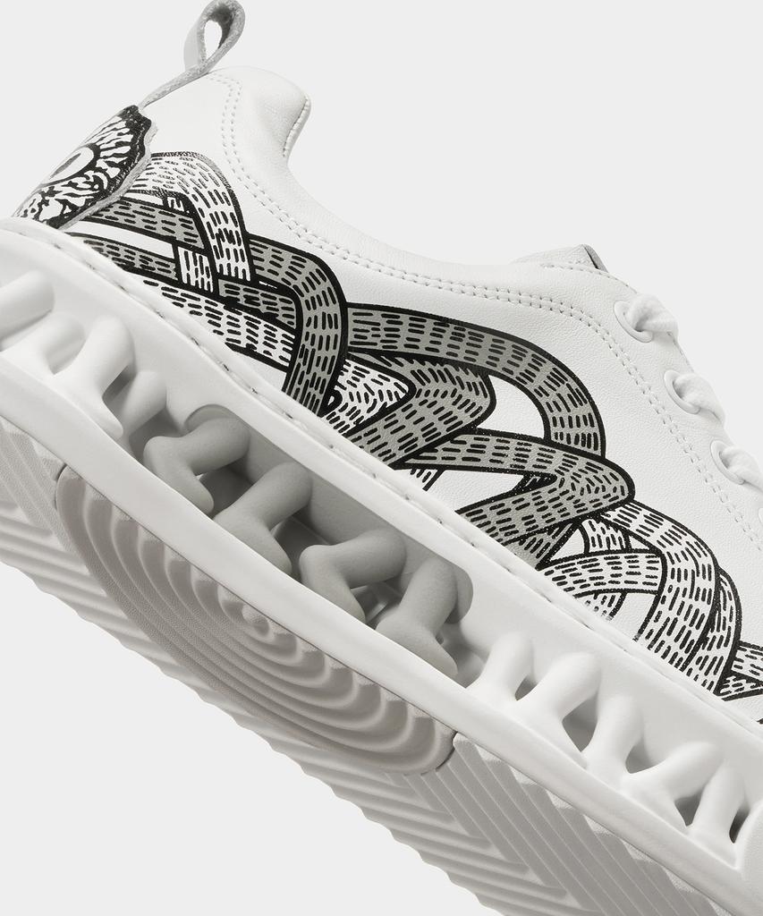 78Under M-5 Leather Graphic Low Top_White
