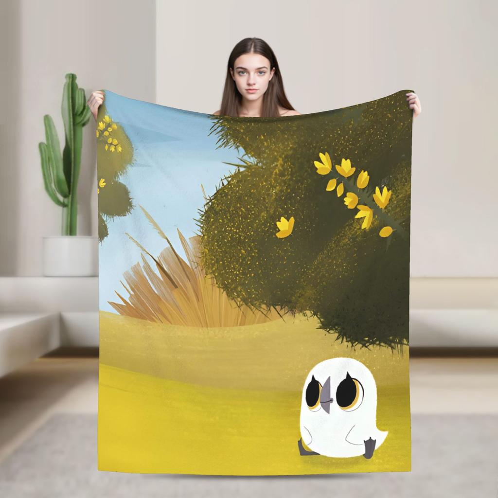 Puffins Rocks Plush Blankets Students Flannel Throw Blanket For Home Decor Soft Warm Design Quality Bedspread Birthday Present