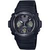 G-SHOCK AWG-M100SBB-1AJF [ALL BLACK] Круглые часы из черной нержавеющей стали с цифровым и аналоговым циферблатом