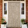 VidaXL Fly Curtain, Insect Screen with Hook, Door Curtain Adjustable Length and Width, Dark Brown and 377357