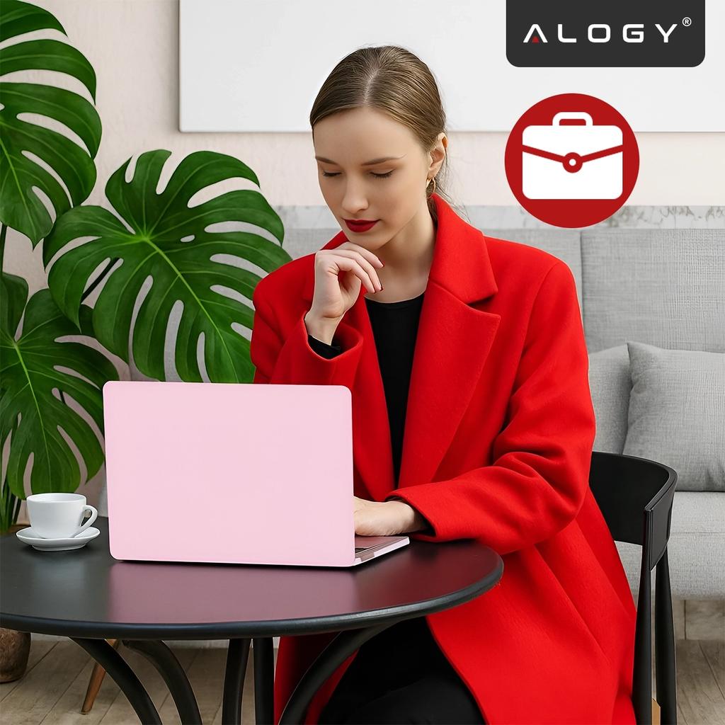 Case for Apple Macbook Pro 14 2021-2024 (M1/M2/M3/M4) - Flexible, Matte Protective Case, Lightweight and Durable - Alogy Airguard™ Pink
