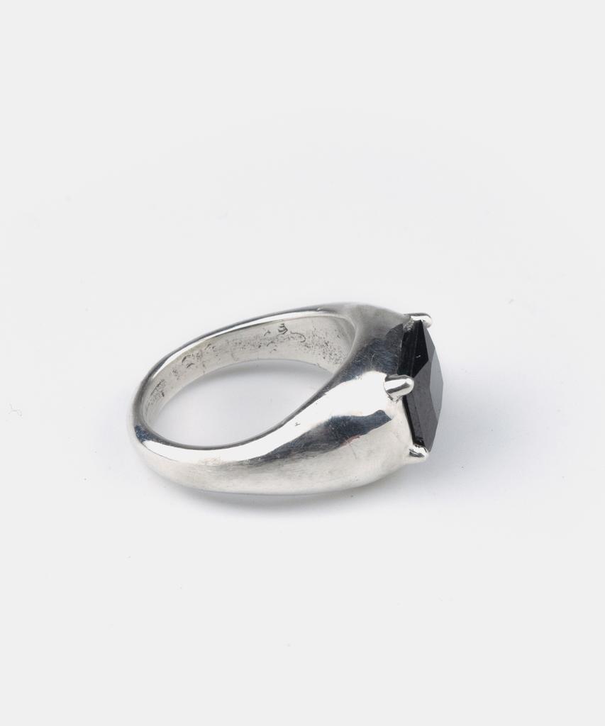 Sheen666 Soft Block Silver Ring Black (Type B)