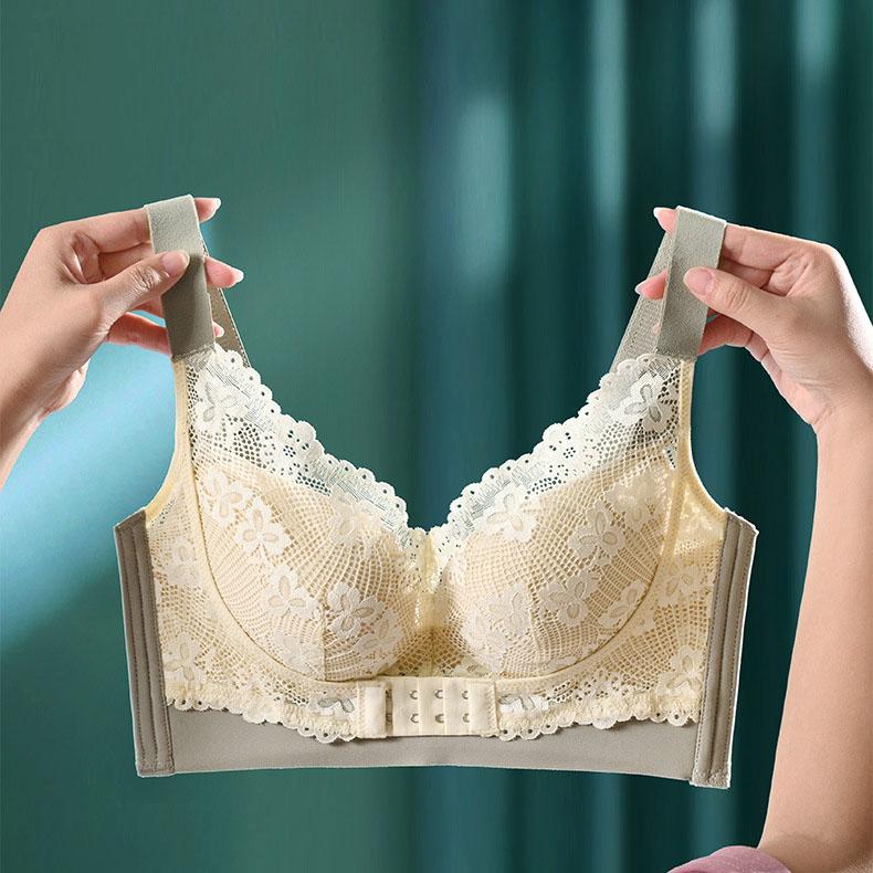 Бюстгальтеры с застежкой спереди, женский регулируемый большой бюстгальтер без косточек, собранный в бюстгальтер, кружевной сексуальный бюстгальтер