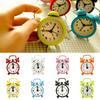 Alarm Clock Home Outdoor Portable Cute Mini Cartoon Dial Number Round Desk Alarm Clock