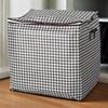 Клетчатая нетканая сумка для хранения одежды большой вместимости