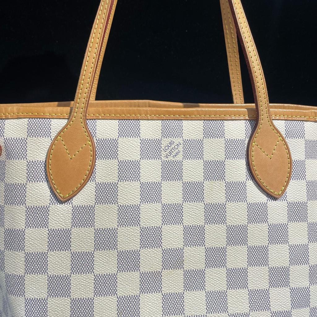 [Pre-Owned] Neverfull PM Checkerboard Coated Canvas Leather Tote Bag - Very Good #1P64B72