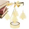 Hollow Metal Rotating Tea Light Holder Metal Rotating Candlesticks  Gift