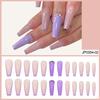 Purple Diamond-inlaid European and American Long Ballet Nail Fake Nail Nail Nail Nail Patch Wear Nail