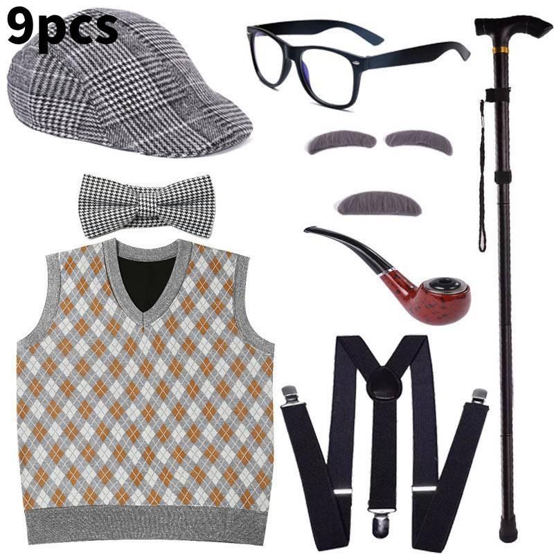 Elderly Childrens Day Cosplay Costume Stage Performance Halloween Fashion Party