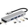 Док-станция Type-C (HUB), USB-конвертер с отключением экрана в один клик, 4K Высококачественное проецирование экрана, Мультиинтерфейсный для ноутбука