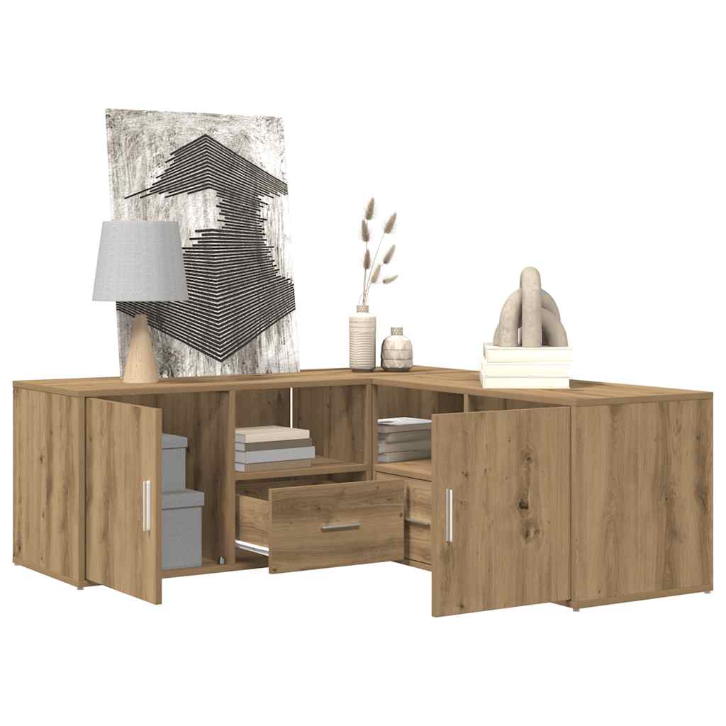 Corner Shelf Artisan Oak 200x40x45 cm Particleboard