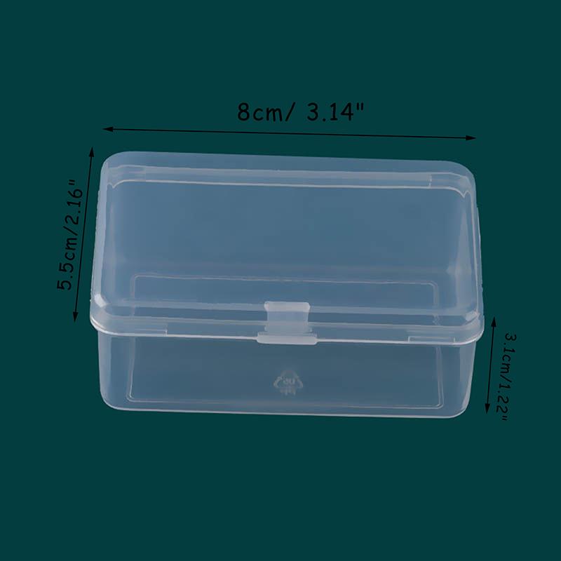 Plastic Transparent Storage Box Square Small Items Case Packing Boxes Jewelry Beads Container Sundries Organizer