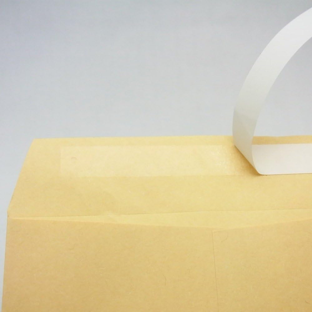 Marui PNO-138 Envelopes, Long No. 3, Brown Envelopes, Kraft Envelopes with Tape, 100 Sheets