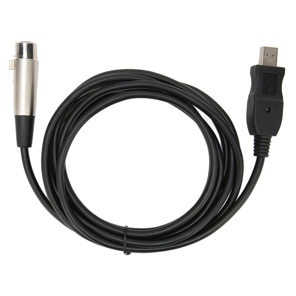 USB Microphone Cable USB Male To XLR Female Mic Link Converter Cable for Microphones Recording 9.8ft