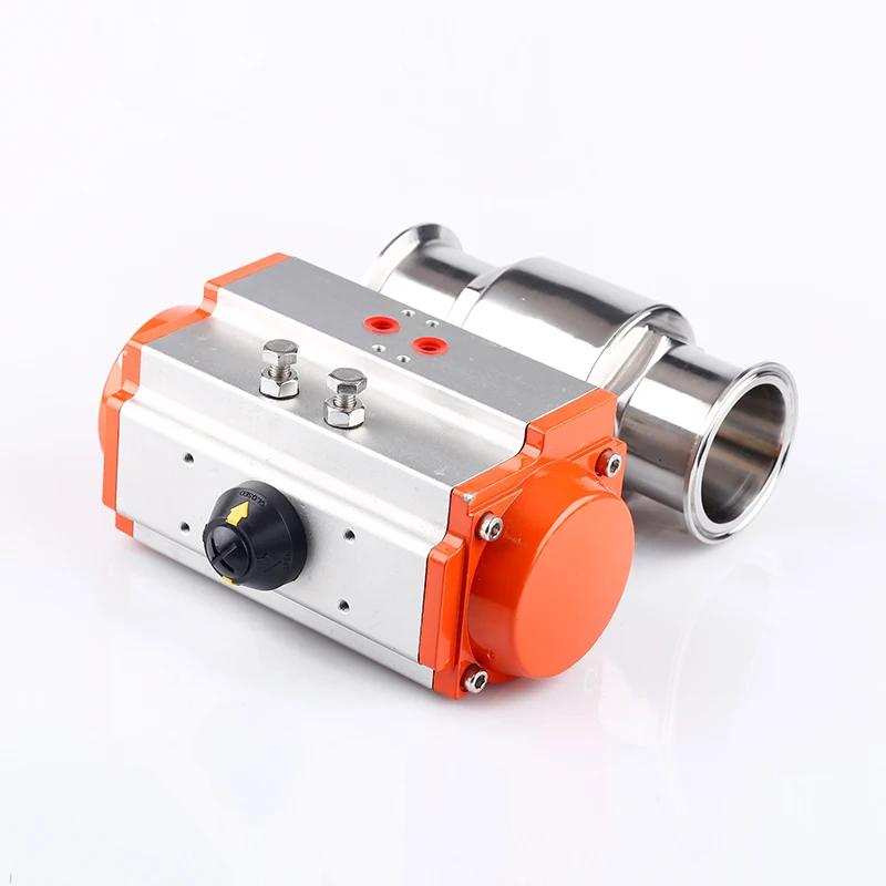19-108mm Pipe 1.5" 2" -4" Tri Clamp 304 316L Stainless Steel Sanitary Ball Valve With Pneumatic actuator Homebrew