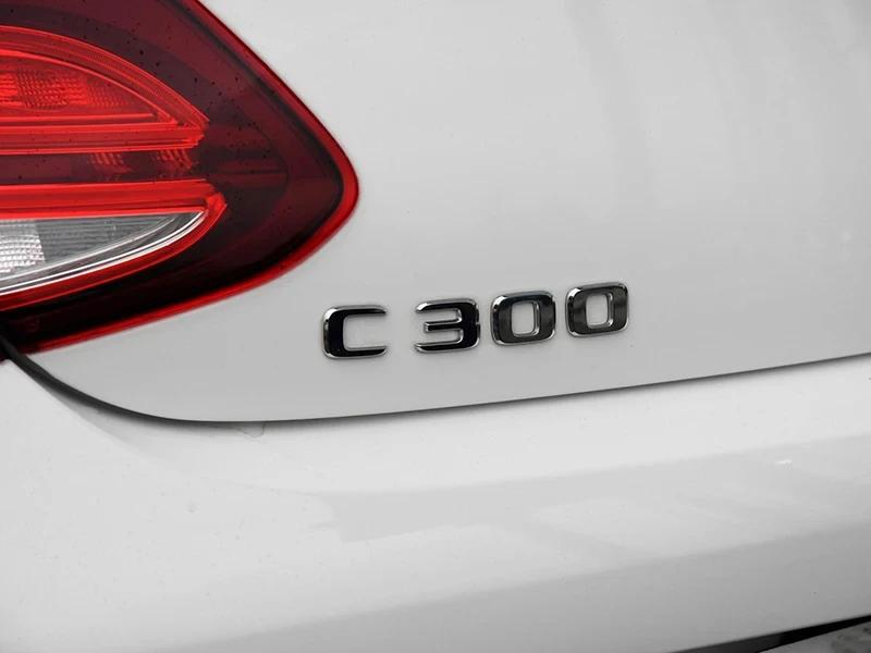 3D ABS Black Car Trunk Letters For Mercedes Benz C300 Logo C300 W205 W204 W203 W206 2022 4MATIC Emblem Stickers Accessories