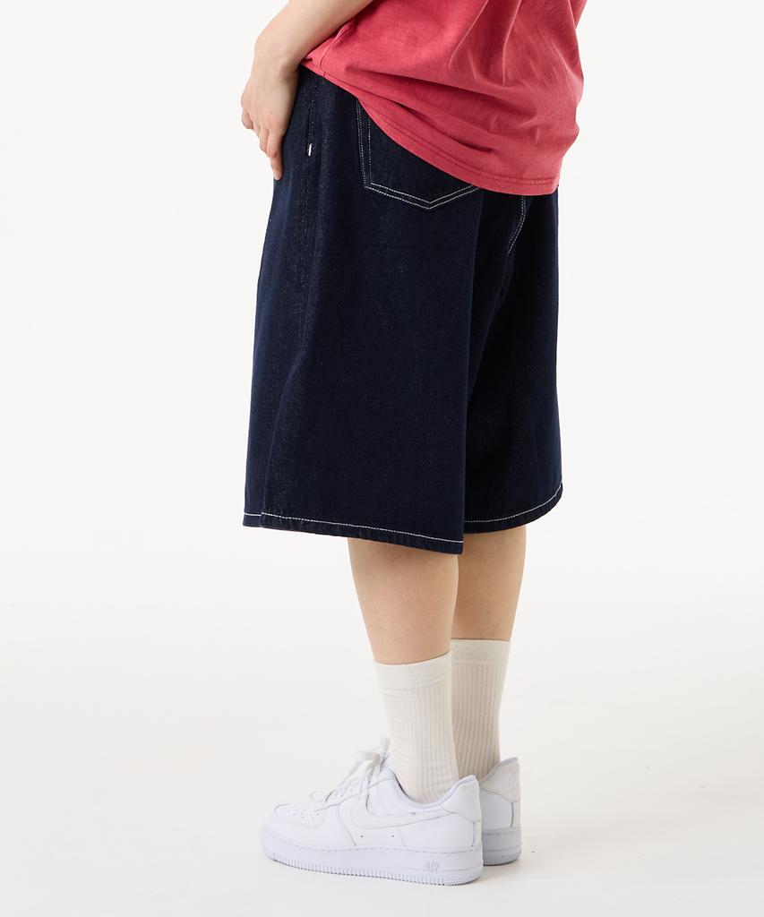 UNKNOWN PLANET Deep Rise Volume Bermuda Pants Indigo
