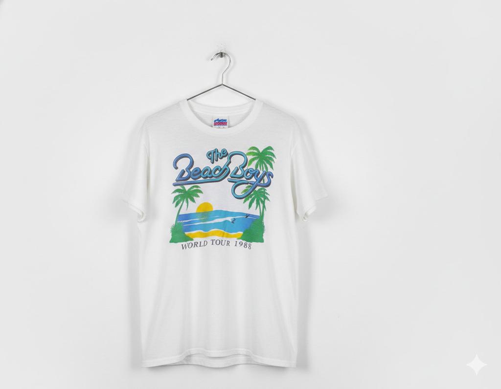The Beach Boys World Tour 1988 Vintage Surf Rock Band T-Shirt Tee T046