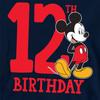 Disney Childrens/Kids Mickey Mouse Shirt 12th Birthday Hoodie