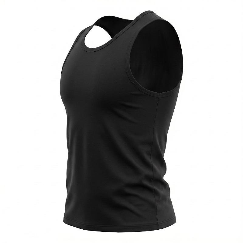 Men S Sleeveless Sports Vest Solid Color Casual Summer
