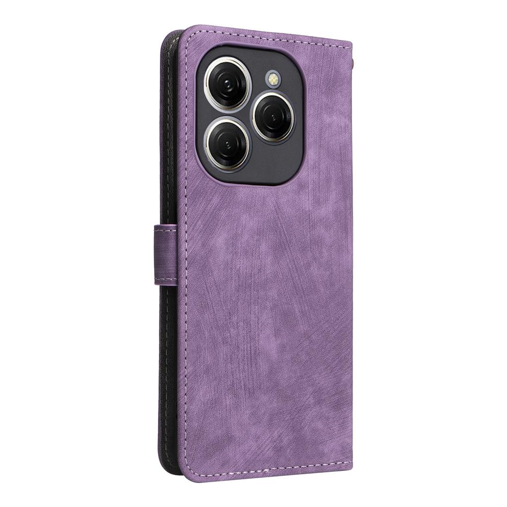 Для TECNO Spark 20 Pro KJ6 Чехол Блокировка RFID PU Кожа+ТПУ Чехол для мобильного телефона с ремешком