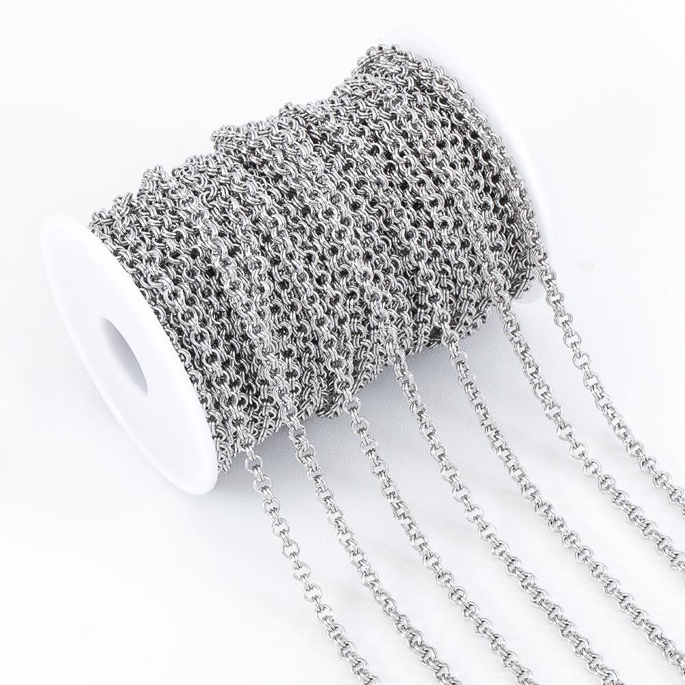 1meter Gold Stainless Steel Chain Multi Styles Star Thick Cable Curb Chains for Necklace Bracelet Jewelry Making DIY No Fade