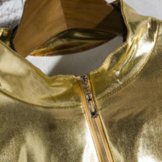 Мужская куртка на молнии, блестящая, с длинным рукавом, дышащая, ветрозащитная, сохраняющая тепло, из хлопковой смеси, осенняя, блестящая, мужская куртка на молнии, уличная одежда для повседневной носки