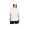 Under Armour Casual Loose High Weight Embroidered Logo Round Neck Pullover Short Sleeve T-Shirt Women Tops White 1383045-100