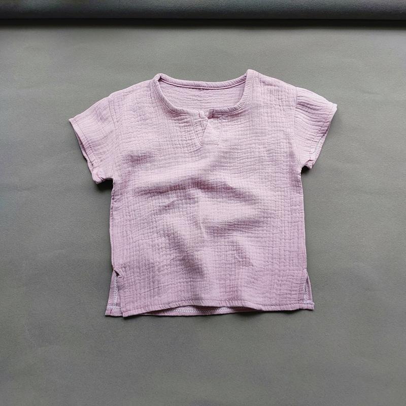 Футболка для мальчиков и девочек, летние детские хлопковые и льняные мягкие топы, одежда, футболка, рубашка с короткими рукавами для маленьких девочек, детские топы, футболки