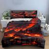 Fiery volcanic landscape pattern. Bedding sets Duvet cover sets Duvet covers Pillowcases(1*Duvet Cover 2*Pillowcases without duvet insert)