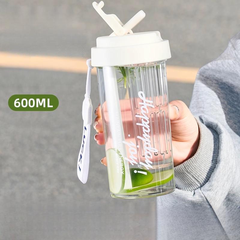 GIANXI Straw Cup For Women Collapsible Straw Open Tea Filter Cups Lightweight Sealed Leak-Proof And Heat-Resistant Plastic Cup