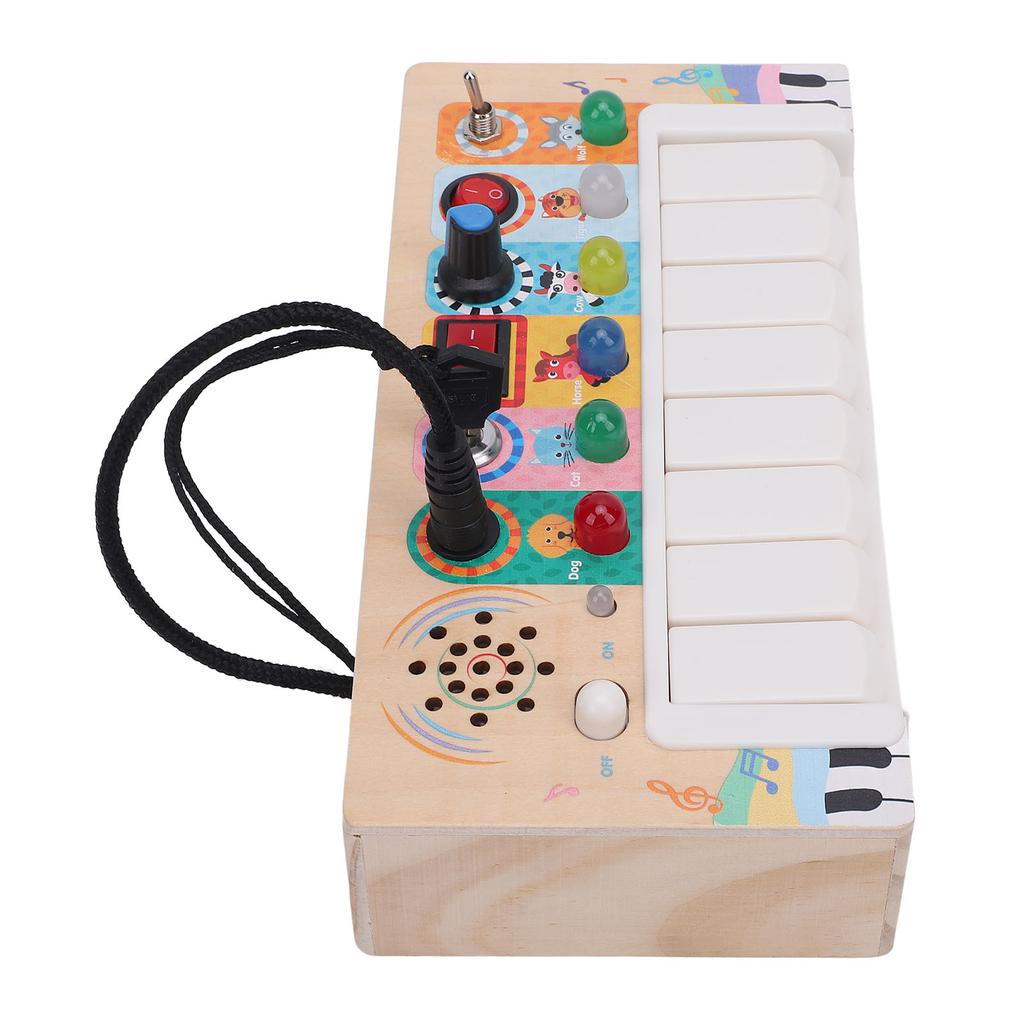 Электронная доска-игрушка для малышей Многофункциональная деревянная доска для практики игры на пианино для раннего развития Да