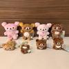 Плюшевый подвес Rilakkuma к 10-летию, Медведь Сакура с кружевным бантом из четырехлистника