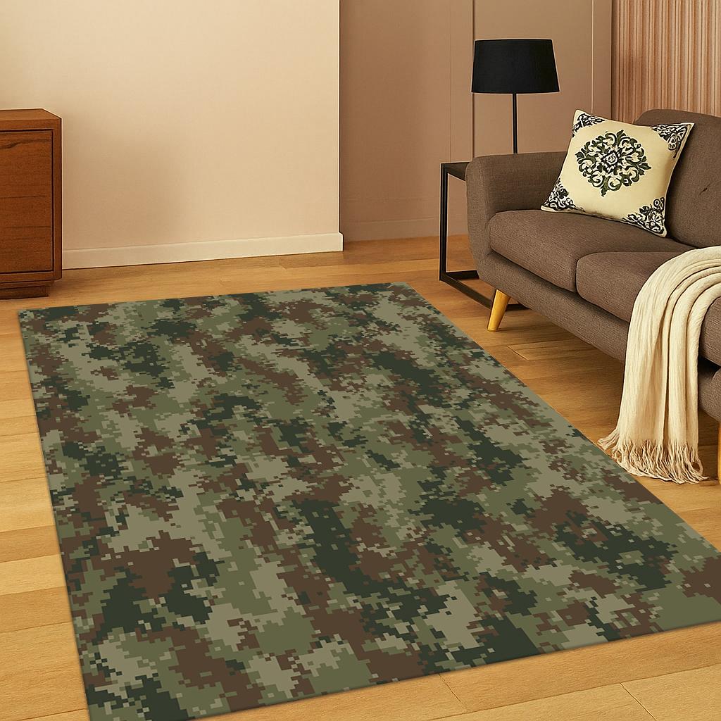 Military Colorful Camouflage Carpet Rug for Home Bedroom Living Room Sofa Doormat Kitchen Decor ,Kid Play Non-slip Area Rug Mats