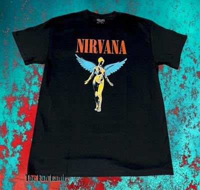 Новая мужская винтажная унисекс футболка Nirvana In Utero Ангел Классическая Рустикальная Гранж