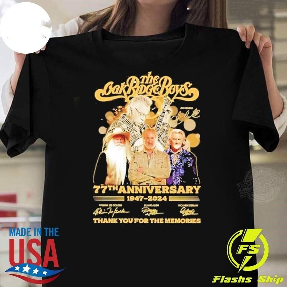 The Oak Ridge Boys 77th Anniversary 19472024 Signature Shirt Unisex Unisex T-Shirt