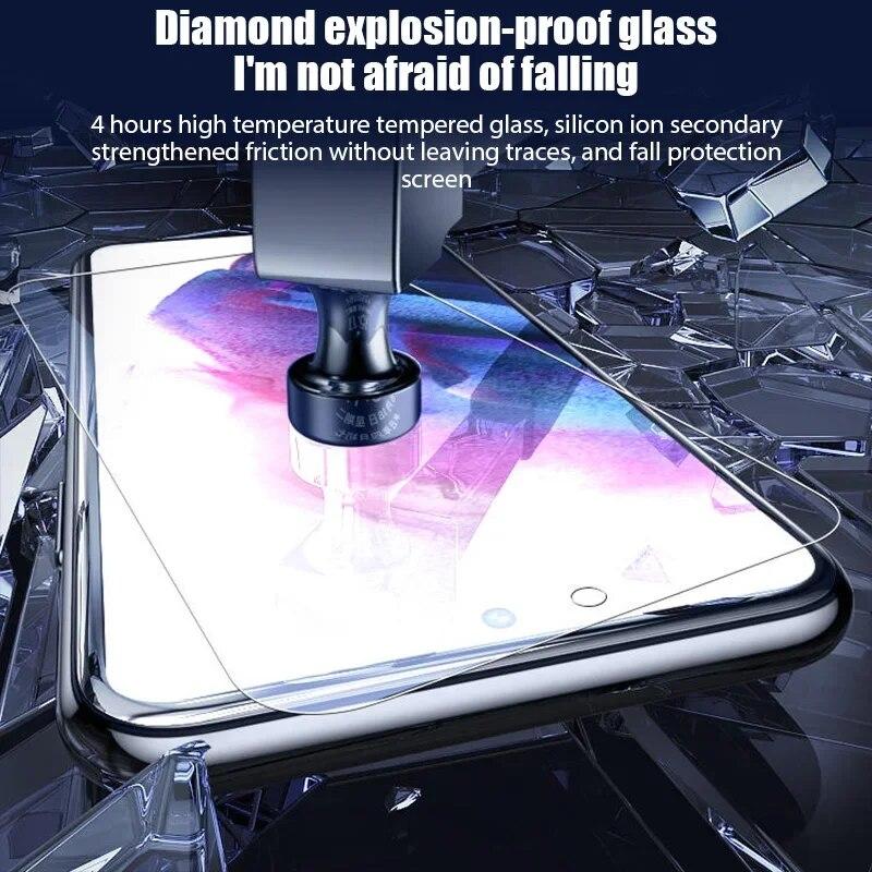 2 шт. закаленное стекло для Samsung Galaxy A54 A14 A13 A33 A53 A52S A73 S21S20 FE 5G S22S23 Plus Защитная пленка для экрана для Samsung A52A72