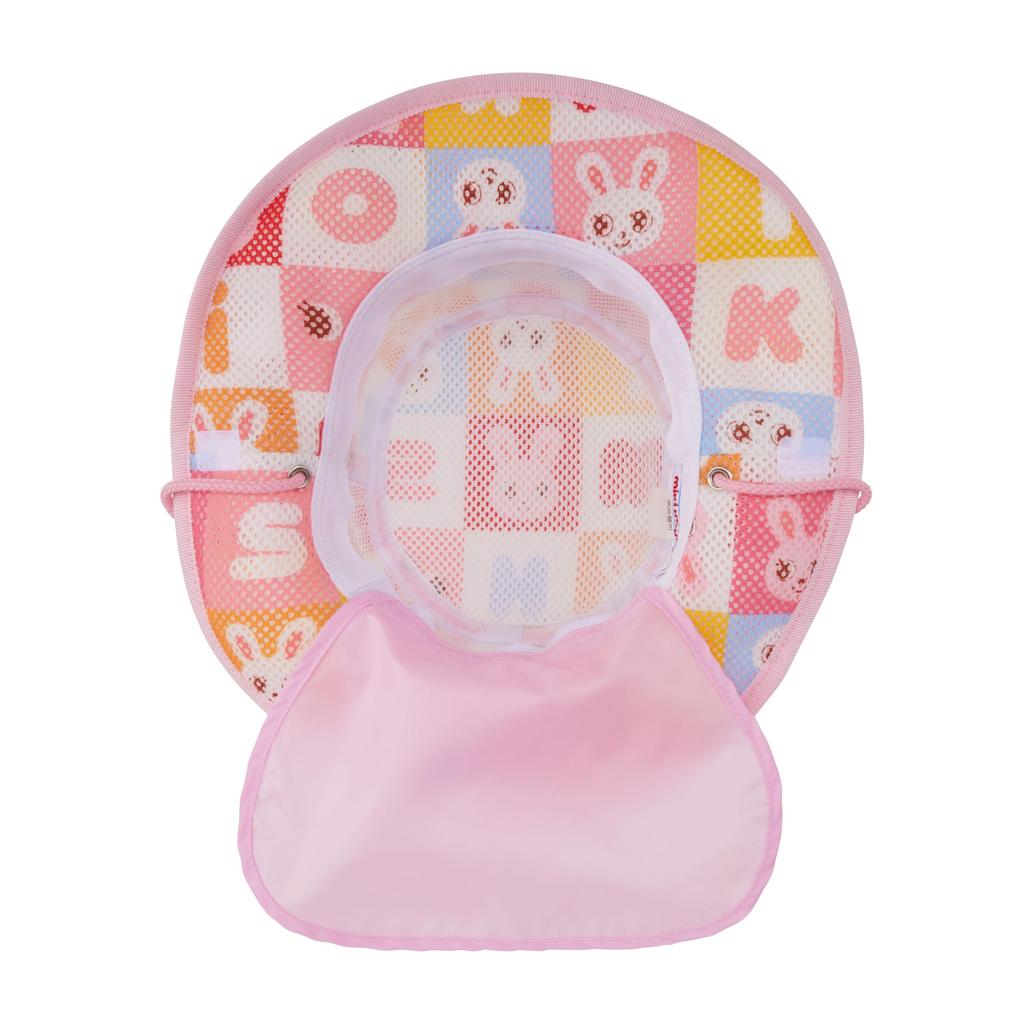 [Miki House] Ten-gallon Hat, Hat, Rabbit, Sun Hat, Girls, Baby, Kids, Children's Clothing, Chin Strap, 12-9106-144, 50cm, Pink