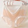 Ultra Thin Naked Oversized Underwear No Trace Brief High Waist Pantys Breathable Bottom High Elasticity Lingerie Lifted Overweight Women Panties