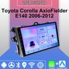 Android Carplay автомобильное радио для Toyota Corolla Axio Fielder E140 2006-2012 мультимедийный проигрыватель головное устройство стерео GPS навигация BT WIFI 2+32 ГБ