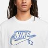 Nike Спортивная повседневная футболка с коротким рукавом с круглым вырезом и принтом, мужские топы, белые FD1297-100