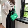 Women Tote Bag Contrast Letters Fashion Ladies Top-Handle Bags PU Leather Portable Casual Simple Adjustable Straps Hobos Bags
