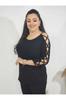 Женская блузка большого размера Блузка больших размеров с перекрестной окантовкой