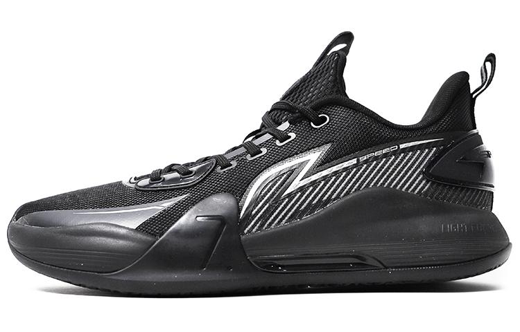 Li Ning Speed 7 Cushioning Slip Resistant Low top Basketball Shoes Men's Black ABPT013-2